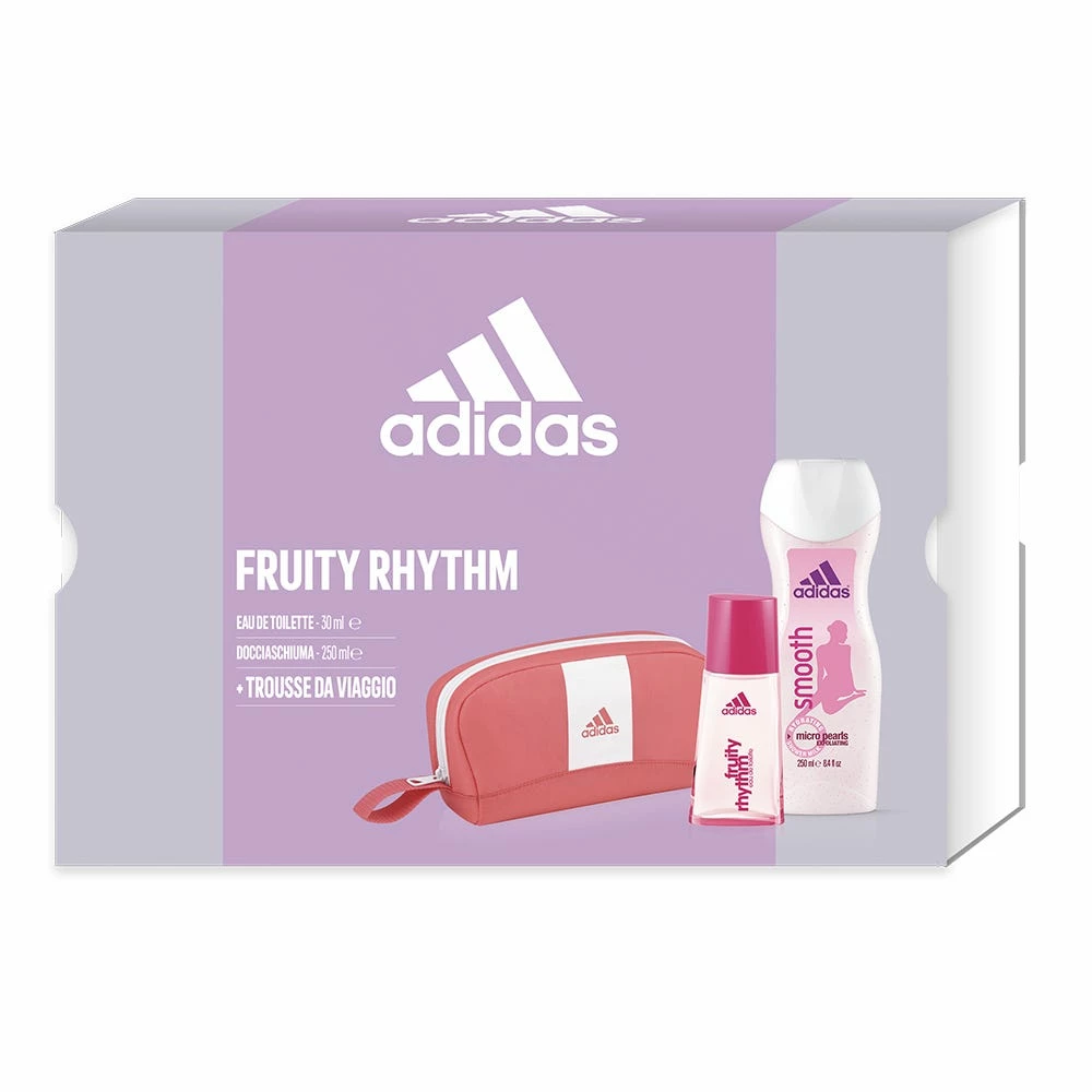 ADIDAS Fruity Rhythm EDT 30ml + Shower Gel 250ml + Trousse 3 ADIDAS Fruity Rhythm EDT 30ml + Shower Gel 250ml + Trousse
