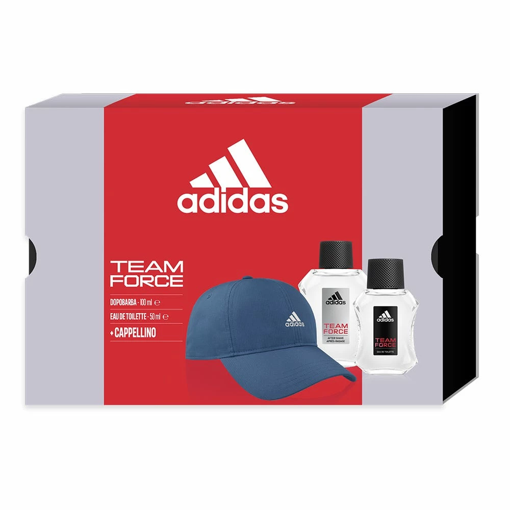 ADIDAS Team Force EDT 50ml + Dopobarba 100ml + Cappellino 3 ADIDAS Team Force EDT 50ml + Dopobarba 100ml + Cappellino
