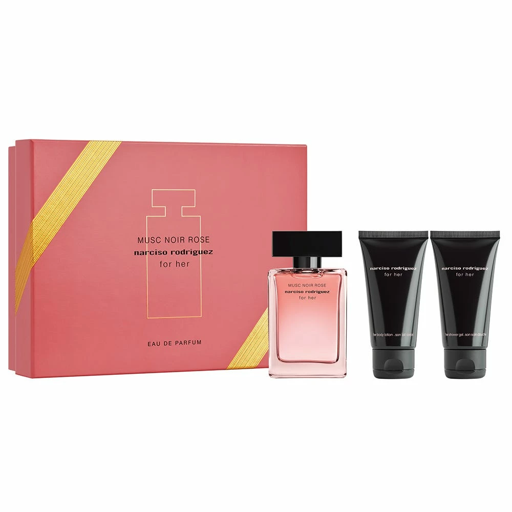 Narciso Rodriguez For Her MUSC NOIR ROSE EDP 50ml + Body Lotion 50ml + Shower Gel 50ml 3 Narciso Rodriguez For Her MUSC NOIR ROSE EDP 50ml + Body Lotion 50ml + Shower Gel 50ml